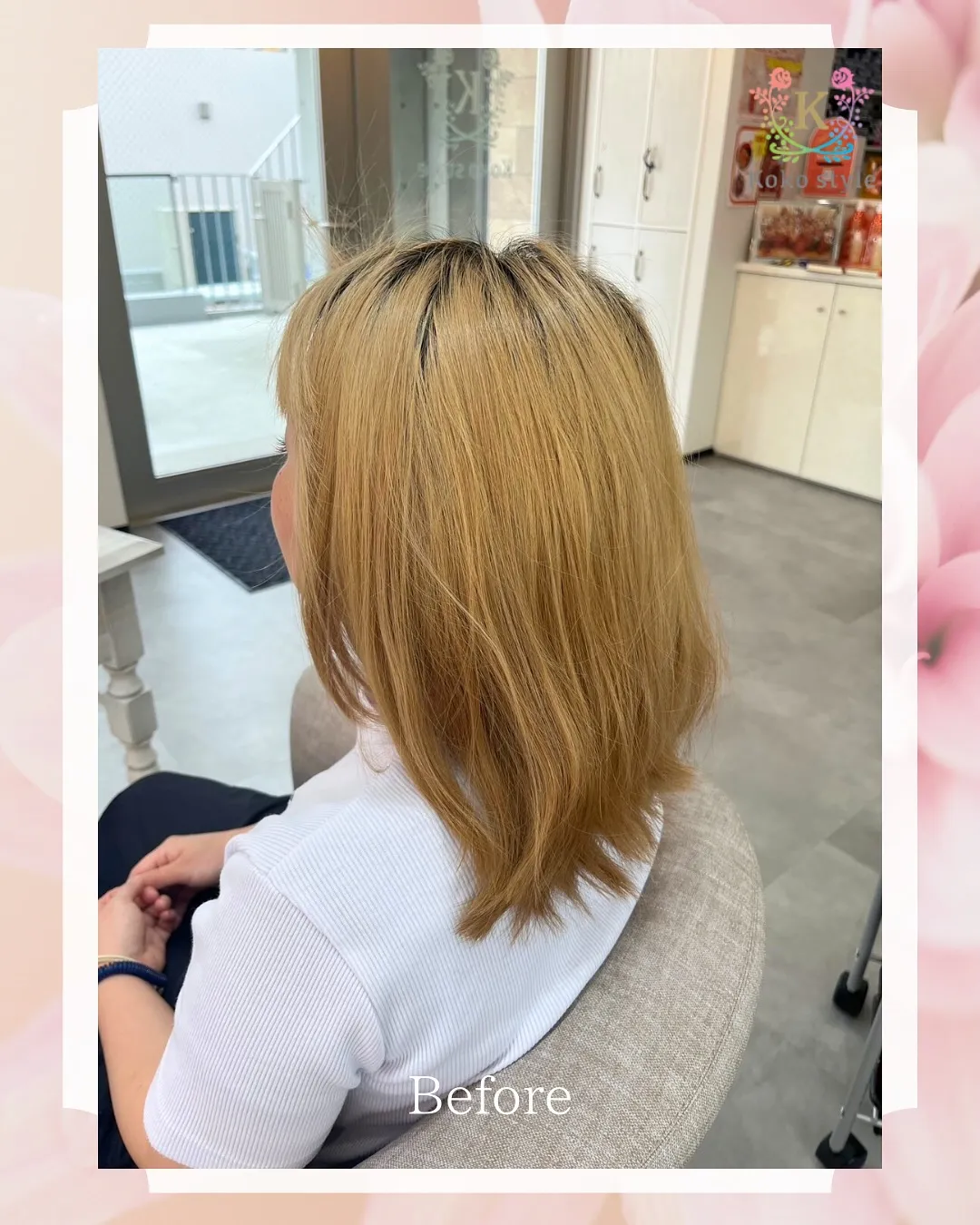 太いハイライトでツートーンカラー🖤🤍