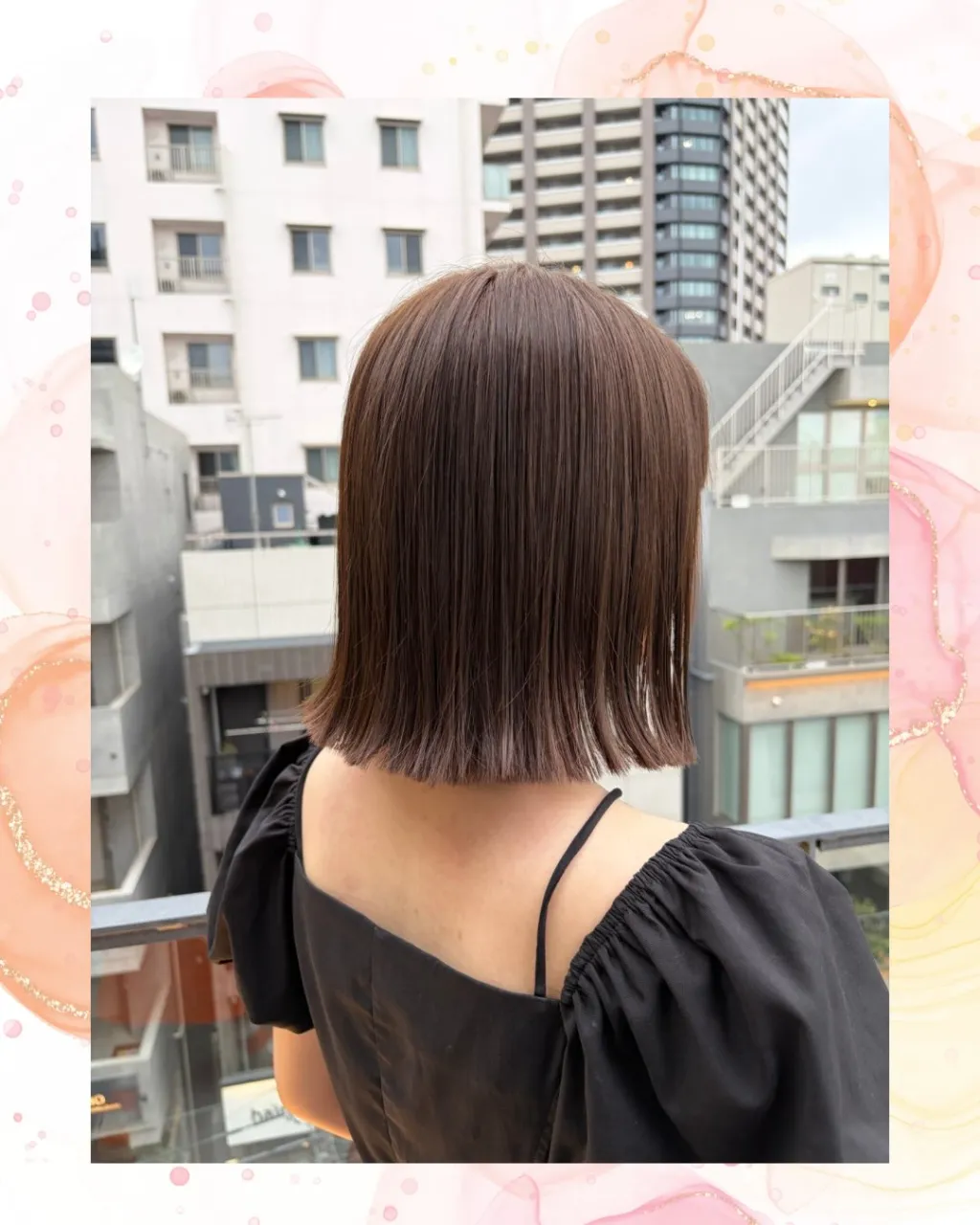 大人気の切りっぱなしボブ×オリーブブラウンカラー🫒